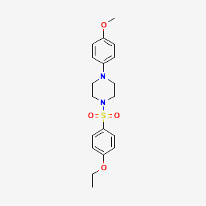 molecular formula C19H24N2O4S B3537748 1-[(4-ethoxyphenyl)sulfonyl]-4-(4-methoxyphenyl)piperazine 