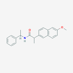 molecular formula C22H23NO2 B353776 2-(6-methoxy-2-naphthyl)-N-(1-phenylethyl)propanamide CAS No. 132950-17-5