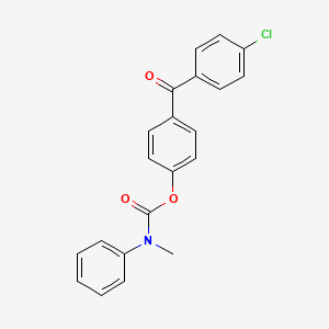 molecular formula C21H16ClNO3 B3537768 4-(4-chlorobenzoyl)phenyl methyl(phenyl)carbamate 