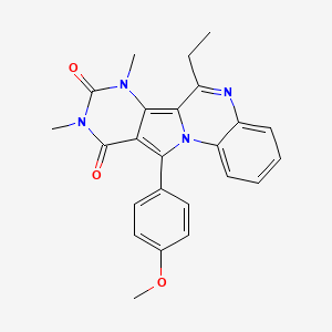 molecular formula C24H22N4O3 B3537796 6-ethyl-11-(4-methoxyphenyl)-7,9-dimethylpyrimido[4',5':3,4]pyrrolo[1,2-a]quinoxaline-8,10(7H,9H)-dione 