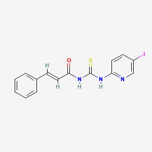 molecular formula C15H12IN3OS B3537810 N-{[(5-iodo-2-pyridinyl)amino]carbonothioyl}-3-phenylacrylamide 