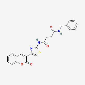 molecular formula C23H19N3O4S B3537862 N-benzyl-N'-[4-(2-oxo-2H-chromen-3-yl)-1,3-thiazol-2-yl]succinamide 