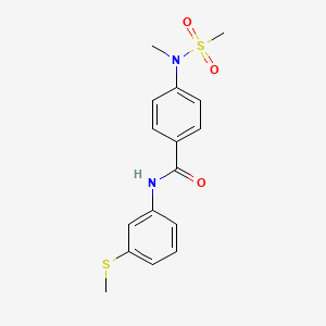 molecular formula C16H18N2O3S2 B3537876 4-[methyl(methylsulfonyl)amino]-N-[3-(methylthio)phenyl]benzamide 