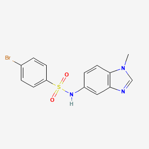 molecular formula C14H12BrN3O2S B3537882 4-bromo-N-(1-methyl-1H-benzimidazol-5-yl)benzenesulfonamide 