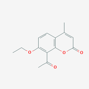 molecular formula C14H14O4 B353798 8-Acetyl-7-ethoxy-4-methylchromen-2-one CAS No. 374765-49-8