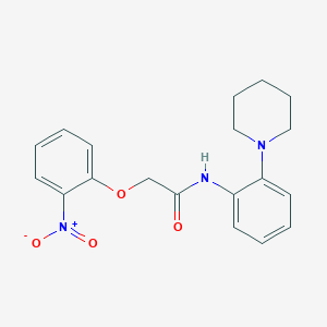 molecular formula C19H21N3O4 B3538021 2-(2-nitrophenoxy)-N-[2-(1-piperidinyl)phenyl]acetamide 