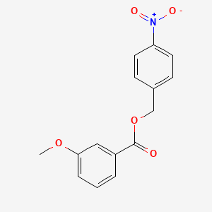 molecular formula C15H13NO5 B3538056 4-nitrobenzyl 3-methoxybenzoate 