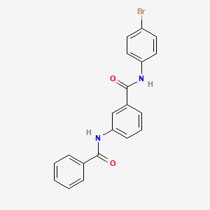 molecular formula C20H15BrN2O2 B3538075 3-(benzoylamino)-N-(4-bromophenyl)benzamide 