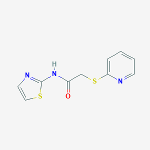 molecular formula C10H9N3OS2 B353810 2-(2-pyridinylsulfanyl)-N-(1,3-thiazol-2-yl)acetamide CAS No. 298216-20-3