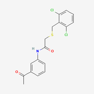 molecular formula C17H15Cl2NO2S B3538103 N-(3-acetylphenyl)-2-[(2,6-dichlorobenzyl)thio]acetamide 