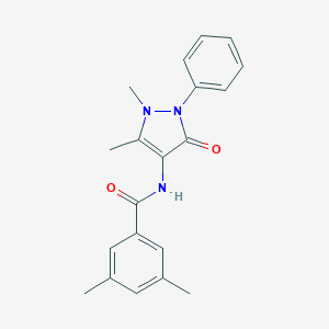 molecular formula C20H21N3O2 B353813 N-(1,5-dimethyl-3-oxo-2-phenyl-2,3-dihydro-1H-pyrazol-4-yl)-3,5-dimethylbenzamide CAS No. 70023-53-9