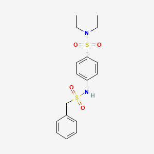 molecular formula C17H22N2O4S2 B3538131 4-[(benzylsulfonyl)amino]-N,N-diethylbenzenesulfonamide 