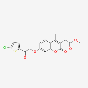 molecular formula C19H15ClO6S B3538135 methyl {7-[2-(5-chloro-2-thienyl)-2-oxoethoxy]-4-methyl-2-oxo-2H-chromen-3-yl}acetate 