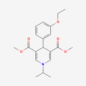 molecular formula C20H25NO5 B3538144 dimethyl 4-(3-ethoxyphenyl)-1-isopropyl-1,4-dihydro-3,5-pyridinedicarboxylate 
