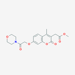molecular formula C19H21NO7 B3538165 methyl {4-methyl-7-[2-(4-morpholinyl)-2-oxoethoxy]-2-oxo-2H-chromen-3-yl}acetate 
