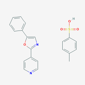 molecular formula C21H18N2O4S B035382 5-Phenyl-2-(4-pyridyl)-1,3-oxazole, 4-methylbenzenesulfonic acid CAS No. 100929-93-9