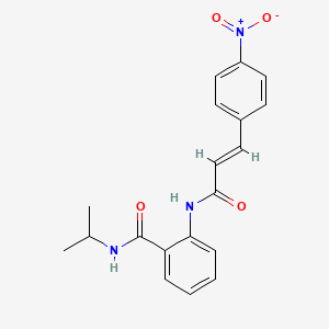 molecular formula C19H19N3O4 B3538218 N-isopropyl-2-{[3-(4-nitrophenyl)acryloyl]amino}benzamide 