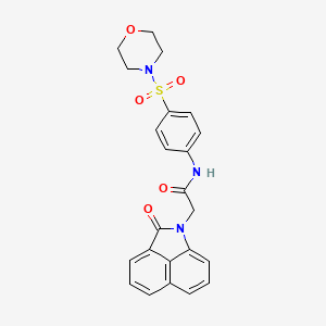 molecular formula C23H21N3O5S B3538253 N-[4-(4-morpholinylsulfonyl)phenyl]-2-(2-oxobenzo[cd]indol-1(2H)-yl)acetamide 