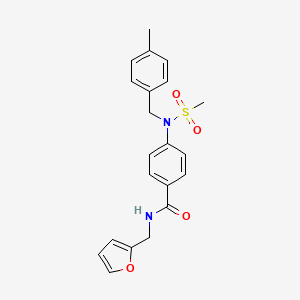 molecular formula C21H22N2O4S B3538399 N-(2-furylmethyl)-4-[(4-methylbenzyl)(methylsulfonyl)amino]benzamide 