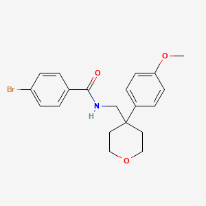 molecular formula C20H22BrNO3 B3538410 4-bromo-N-{[4-(4-methoxyphenyl)tetrahydro-2H-pyran-4-yl]methyl}benzamide 