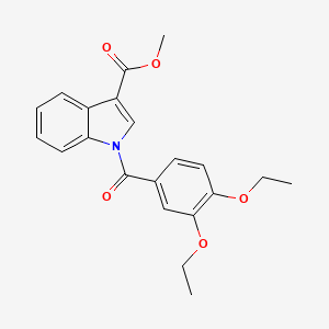molecular formula C21H21NO5 B3538475 methyl 1-(3,4-diethoxybenzoyl)-1H-indole-3-carboxylate 