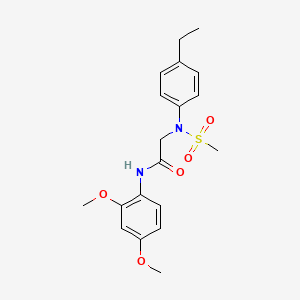 molecular formula C19H24N2O5S B3538494 N~1~-(2,4-dimethoxyphenyl)-N~2~-(4-ethylphenyl)-N~2~-(methylsulfonyl)glycinamide 