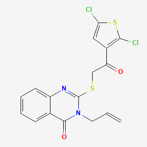 molecular formula C17H12Cl2N2O2S2 B3538517 3-allyl-2-{[2-(2,5-dichloro-3-thienyl)-2-oxoethyl]thio}-4(3H)-quinazolinone 