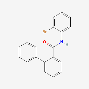 molecular formula C19H14BrNO B3538537 N-(2-bromophenyl)-2-biphenylcarboxamide 
