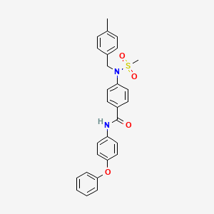 molecular formula C28H26N2O4S B3538555 4-[(4-methylbenzyl)(methylsulfonyl)amino]-N-(4-phenoxyphenyl)benzamide 