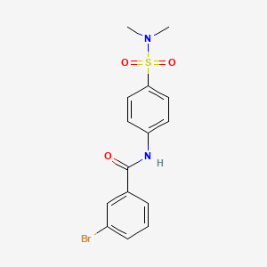 molecular formula C15H15BrN2O3S B3538566 3-bromo-N-{4-[(dimethylamino)sulfonyl]phenyl}benzamide 
