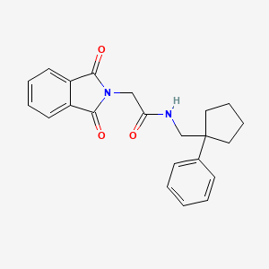molecular formula C22H22N2O3 B3538569 2-(1,3-dioxo-1,3-dihydro-2H-isoindol-2-yl)-N-[(1-phenylcyclopentyl)methyl]acetamide 
