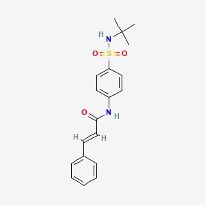 molecular formula C19H22N2O3S B3538572 N-{4-[(tert-butylamino)sulfonyl]phenyl}-3-phenylacrylamide 