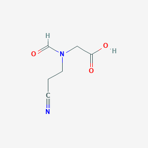 molecular formula C6H8N2O3 B035386 N-(2-Cyanoethyl)-N-formylglycine CAS No. 104147-60-6