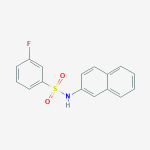 molecular formula C16H12FNO2S B353861 3-fluoro-N-(2-naphthyl)benzenesulfonamide CAS No. 1110830-95-9