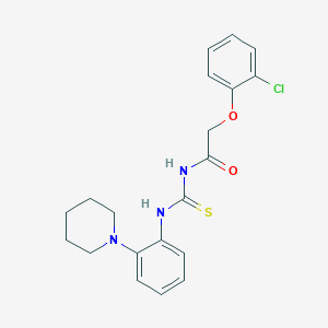 molecular formula C20H22ClN3O2S B3538617 2-(2-chlorophenoxy)-N-({[2-(1-piperidinyl)phenyl]amino}carbonothioyl)acetamide 