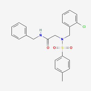 molecular formula C23H23ClN2O3S B3538623 N~1~-benzyl-N~2~-(2-chlorobenzyl)-N~2~-[(4-methylphenyl)sulfonyl]glycinamide 