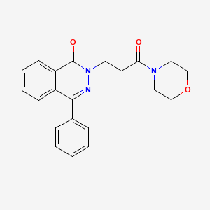 molecular formula C21H21N3O3 B3538624 2-[3-(4-morpholinyl)-3-oxopropyl]-4-phenyl-1(2H)-phthalazinone 