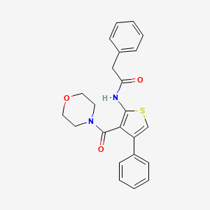 molecular formula C23H22N2O3S B3538642 N-[3-(4-morpholinylcarbonyl)-4-phenyl-2-thienyl]-2-phenylacetamide 