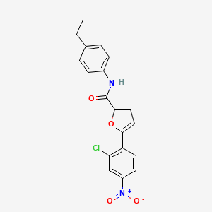 molecular formula C19H15ClN2O4 B3538663 5-(2-chloro-4-nitrophenyl)-N-(4-ethylphenyl)-2-furamide 