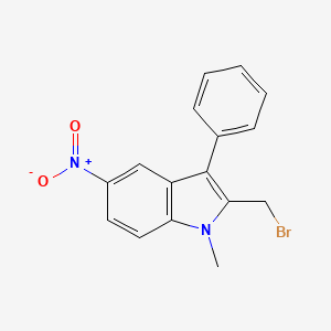 molecular formula C16H13BrN2O2 B3538675 2-(bromomethyl)-1-methyl-5-nitro-3-phenyl-1H-indole CAS No. 89173-89-7