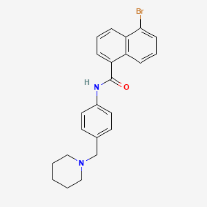 molecular formula C23H23BrN2O B3538685 5-bromo-N-[4-(1-piperidinylmethyl)phenyl]-1-naphthamide 