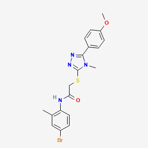 molecular formula C19H19BrN4O2S B3538731 N-(4-bromo-2-methylphenyl)-2-{[5-(4-methoxyphenyl)-4-methyl-4H-1,2,4-triazol-3-yl]thio}acetamide 