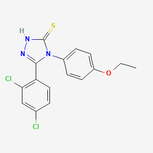 molecular formula C16H13Cl2N3OS B3538889 5-(2,4-dichlorophenyl)-4-(4-ethoxyphenyl)-2,4-dihydro-3H-1,2,4-triazole-3-thione 