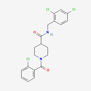 molecular formula C20H19Cl3N2O2 B3538898 1-(2-chlorobenzoyl)-N-(2,4-dichlorobenzyl)-4-piperidinecarboxamide 