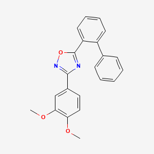 molecular formula C22H18N2O3 B3538924 5-(2-biphenylyl)-3-(3,4-dimethoxyphenyl)-1,2,4-oxadiazole 