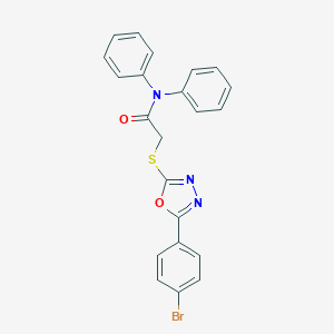 molecular formula C22H16BrN3O2S B353893 2-{[5-(4-bromophenyl)-1,3,4-oxadiazol-2-yl]sulfanyl}-N,N-diphenylacetamide CAS No. 332161-53-2