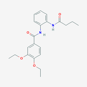 molecular formula C21H26N2O4 B3538977 N-[2-(butyrylamino)phenyl]-3,4-diethoxybenzamide 