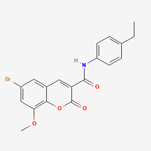 molecular formula C19H16BrNO4 B3538979 6-bromo-N-(4-ethylphenyl)-8-methoxy-2-oxo-2H-chromene-3-carboxamide 
