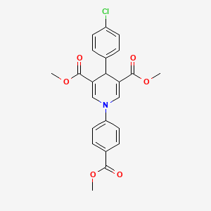 molecular formula C23H20ClNO6 B3538982 dimethyl 4-(4-chlorophenyl)-1-[4-(methoxycarbonyl)phenyl]-1,4-dihydro-3,5-pyridinedicarboxylate 