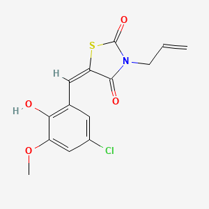 molecular formula C14H12ClNO4S B3539017 3-allyl-5-(5-chloro-2-hydroxy-3-methoxybenzylidene)-1,3-thiazolidine-2,4-dione 